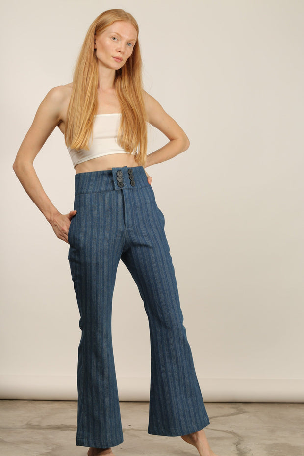 DENIM PANTS ATHENA - sustainably made MOMO NEW YORK sustainable clothing, pants slow fashion