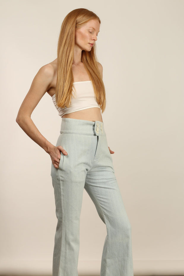 DENIM PANTS BERENICE - sustainably made MOMO NEW YORK sustainable clothing, pants slow fashion