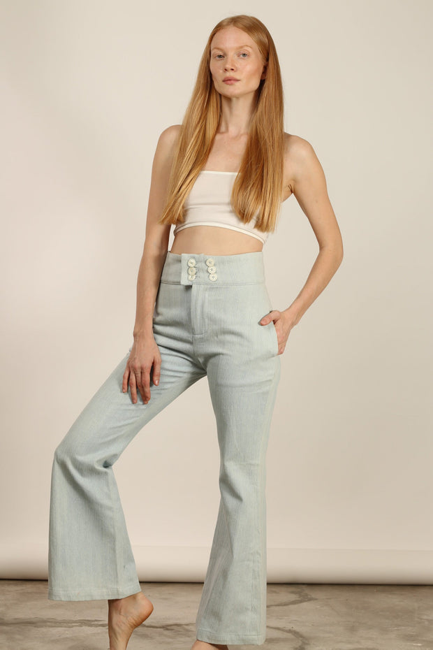 DENIM PANTS BERENICE - sustainably made MOMO NEW YORK sustainable clothing, pants slow fashion