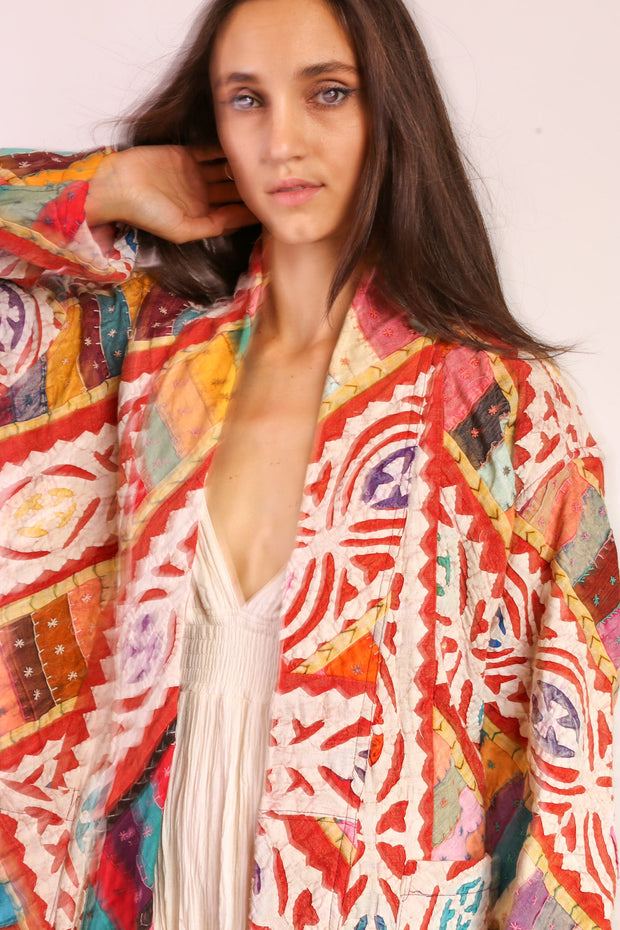 EMBROIDERED COAT JACKET MAHELI - sustainably made MOMO NEW YORK sustainable clothing, Jacket slow fashion