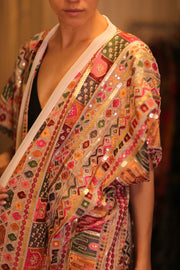EMBROIDERED KIMONO SILK SUNOSCH - sustainably made MOMO NEW YORK sustainable clothing, kimono slow fashion