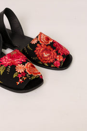 EMBROIDERED SILK SANDALS FRIDU - sustainably made MOMO NEW YORK sustainable clothing, sandals slow fashion