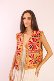 EMBROIDERED VEST INSA - sustainably made MOMO NEW YORK sustainable clothing, slow fashion