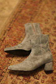 GREY SUEDE BOOTS MOODS - sustainably made MOMO NEW YORK sustainable clothing, boots slow fashion