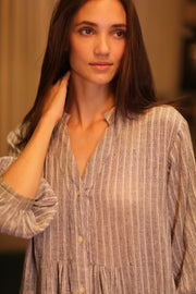 HANDWOVEN COTTON DRESS SUSIE MIA - sustainably made MOMO NEW YORK sustainable clothing, bestseller slow fashion