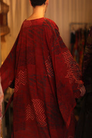 HANDWOVEN COTTON WING KIMONO PINA REDROSI - sustainably made MOMO NEW YORK sustainable clothing, handmade slow fashion