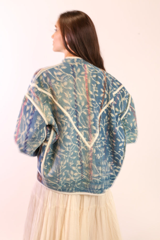 INDIGO KANTHA JACKET EMMY - sustainably made MOMO NEW YORK sustainable clothing, Jacket slow fashion