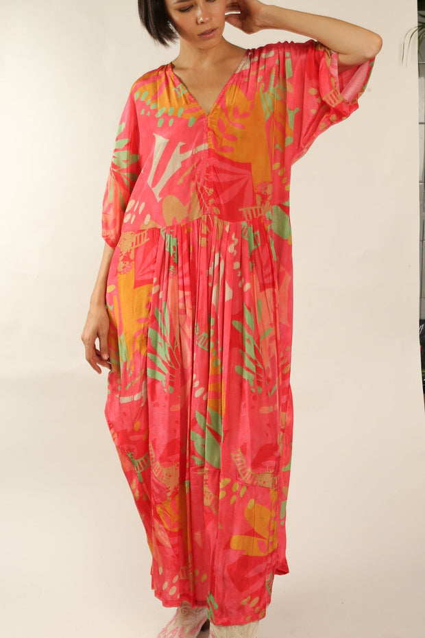 KAFTAN DRESS CURU - sustainably made MOMO NEW YORK sustainable clothing, dress slow fashion