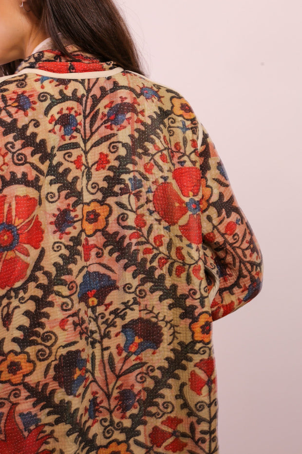 KANTHA JACKET COAT KIBI - sustainably made MOMO NEW YORK sustainable clothing, new slow fashion