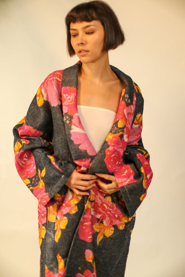 KANTHA JACKET COAT PISTA - sustainably made MOMO NEW YORK sustainable clothing, Coat slow fashion