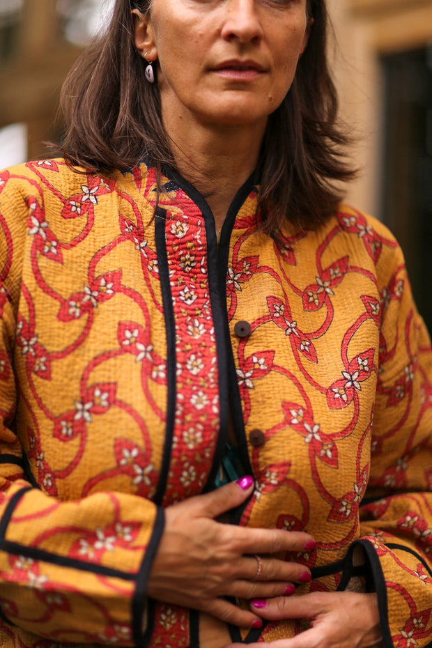 KANTHA JACKET JILL - sustainably made MOMO NEW YORK sustainable clothing, new slow fashion