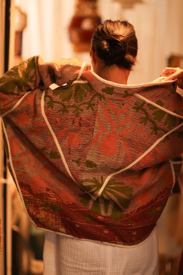 KANTHA JACKET LOREILA - sustainably made MOMO NEW YORK sustainable clothing, bestseller slow fashion