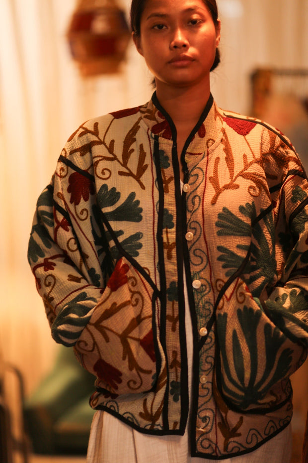 KANTHA JACKET PHILIP - sustainably made MOMO NEW YORK sustainable clothing, bestseller slow fashion