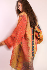 KANTHA KIMONO COAT JACKET BELI - sustainably made MOMO NEW YORK sustainable clothing, slow fashion