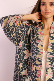 KANTHA KIMONO JACKET LAMAZ - sustainably made MOMO NEW YORK sustainable clothing, Coat slow fashion