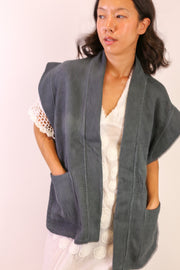 KANTHA VEST JACKET ELLE - sustainably made MOMO NEW YORK sustainable clothing, new slow fashion