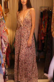 LILY SILK DRESS KYLIE - sustainably made MOMO NEW YORK sustainable clothing, Boho Chic Dress slow fashion