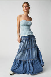 MAXI SKIRT LAURAINE - sustainably made MOMO NEW YORK sustainable clothing, skirt slow fashion