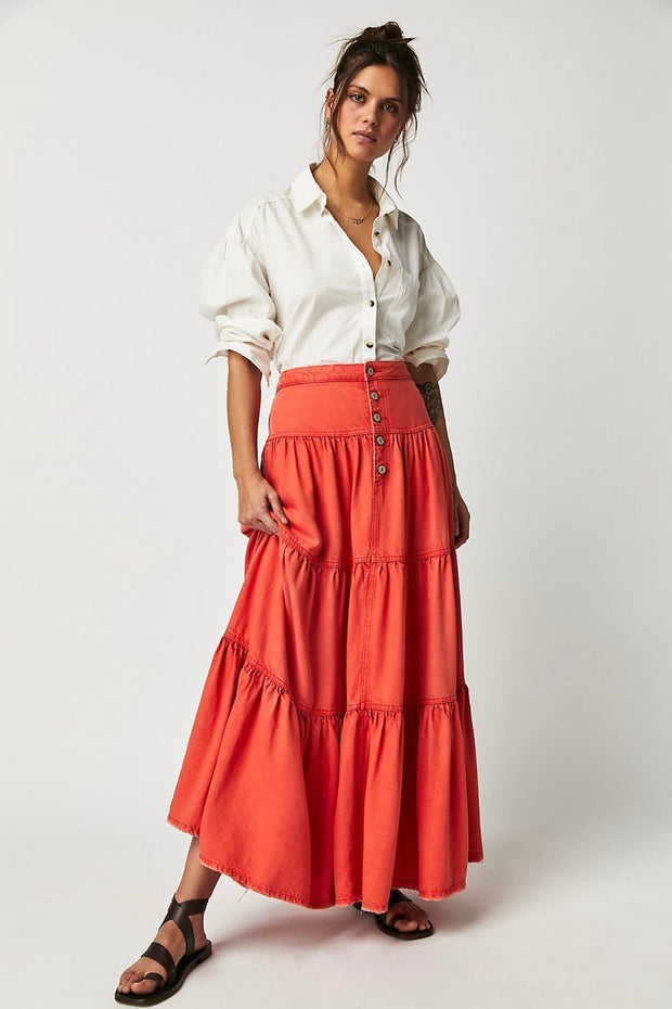 MAXI SKIRT LAURAINE - sustainably made MOMO NEW YORK sustainable clothing, skirt slow fashion