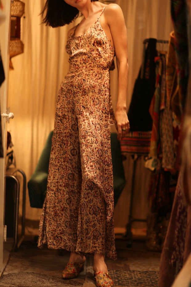 NEIS SILK JUMPSUIT CIRCUS RED - sustainably made MOMO NEW YORK sustainable clothing, jumpsuit slow fashion