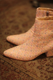 PINK SILK SEQUIN EMBROIDERED BOOTS LEWIS - sustainably made MOMO NEW YORK sustainable clothing, slow fashion