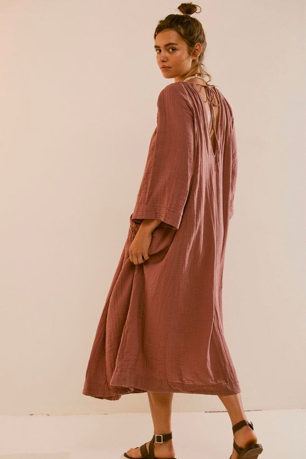 ROAM MORE COTTON MAXI DRESS - sustainably made MOMO NEW YORK sustainable clothing, slow fashion