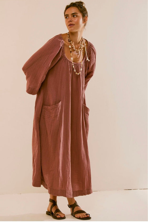 ROAM MORE COTTON MAXI DRESS - sustainably made MOMO NEW YORK sustainable clothing, slow fashion