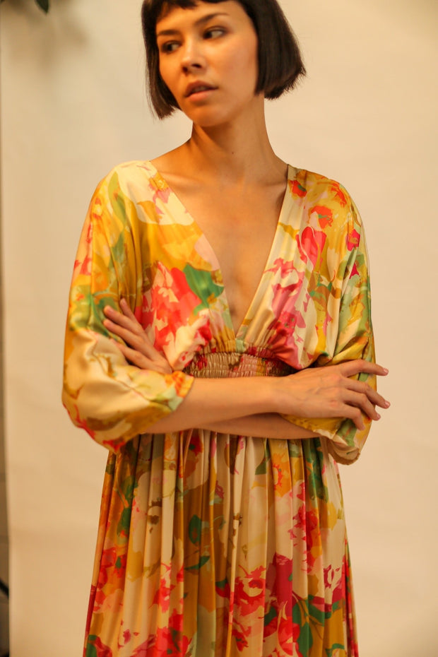 SILK DRESS BOZENA - sustainably made MOMO NEW YORK sustainable clothing, dress slow fashion