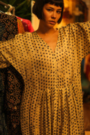 SILK KAFTAN DRESS LIA - sustainably made MOMO NEW YORK sustainable clothing, kaftan slow fashion