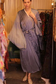 SILK WING KIMONO PINA HAIRY - sustainably made MOMO NEW YORK sustainable clothing, kimono slow fashion