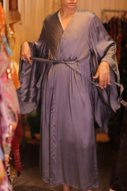 SILK WING KIMONO PINA HAIRY - sustainably made MOMO NEW YORK sustainable clothing, kimono slow fashion