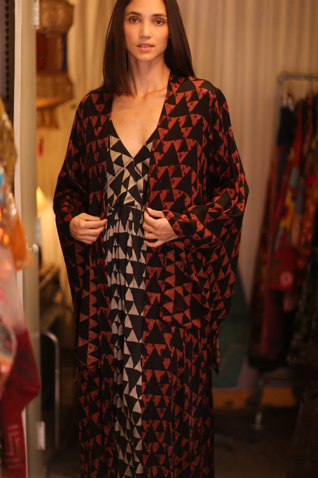 SILK WING KIMONO PINA HONEY - sustainably made MOMO NEW YORK sustainable clothing, kimono slow fashion