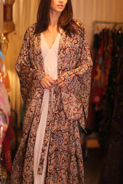 SILK WING KIMONO PINA IVAN - sustainably made MOMO NEW YORK sustainable clothing, kimono slow fashion