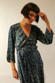 SILK WRAP DRESS WANDA - sustainably made MOMO NEW YORK sustainable clothing, dress slow fashion