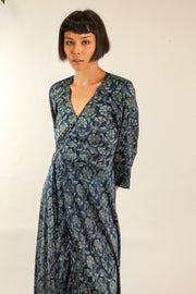 SILK WRAP DRESS WANDA - sustainably made MOMO NEW YORK sustainable clothing, dress slow fashion