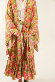 SILK XL KIMONO REEMA - sustainably made MOMO NEW YORK sustainable clothing, Kimono slow fashion