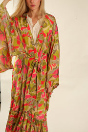 SILK XL KIMONO REEMA - sustainably made MOMO NEW YORK sustainable clothing, Kimono slow fashion