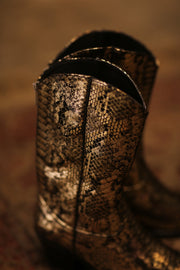 SNAKE PRINT WESTERN BOOTS SANU - sustainably made MOMO NEW YORK sustainable clothing, boots slow fashion