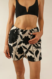 SUZANI EMBROIDERED SHORTS KATIE - sustainably made MOMO NEW YORK sustainable clothing, shorts slow fashion