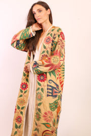 VINTAGE EMBROIDERED COAT DUSTER KARNA - sustainably made MOMO NEW YORK sustainable clothing, slow fashion