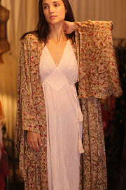 WING KIMONO PINA YELLOW CAMELLIA - sustainably made MOMO NEW YORK sustainable clothing, handmade slow fashion