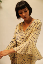 WRAP SILK DRESS KIMONO DAGMARA - sustainably made MOMO NEW YORK sustainable clothing, dress slow fashion