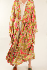 XL SILK KIMONO ADELLA - sustainably made MOMO NEW YORK sustainable clothing, slow fashion