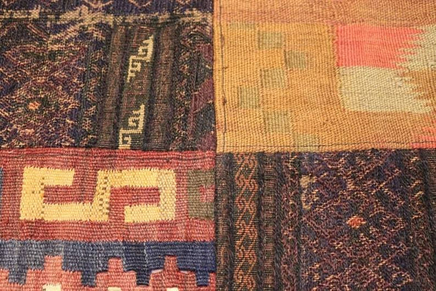 5 x 3 Ft.PATCH RUG,Hand made Afghan Patch Work Rug, Vintage Patch work Rug, Muted colored Patch Rug, Fashionable Floor rug,kilim - sustainably made MOMO NEW YORK sustainable clothing, rug slow fashion
