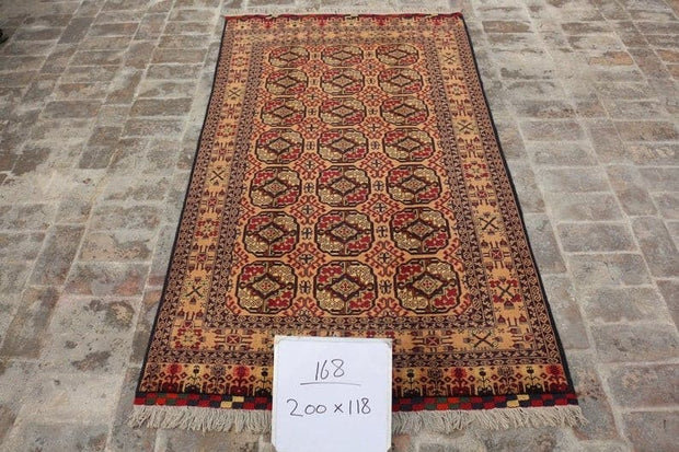 6.7 x 3.11 Ft, Super Fine Rare Turkoman Tekke Vintage Rug Tribal Turkmen Bokhara Rug, Oriental Real Bukhara Rug,Natural Dyed Color Rug Kilim - sustainably made MOMO NEW YORK sustainable clothing, rug slow fashion