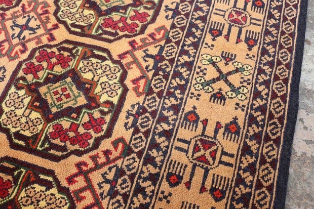 6.7 x 3.11 Ft, Super Fine Rare Turkoman Tekke Vintage Rug Tribal Turkmen Bokhara Rug, Oriental Real Bukhara Rug,Natural Dyed Color Rug Kilim - sustainably made MOMO NEW YORK sustainable clothing, rug slow fashion