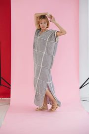 Perfect Summer Kaftan Lupita Hand Stitched - sustainably made MOMO NEW YORK sustainable clothing, Boho Chic slow fashion