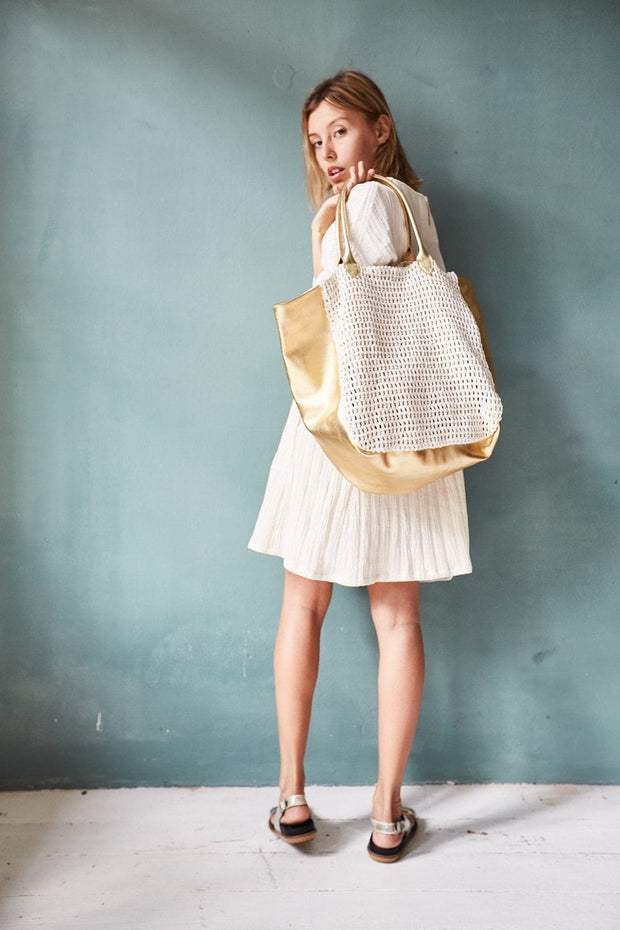 ACE BAG HAND CROCHET - sustainably made MOMO NEW YORK sustainable clothing, free people slow fashion