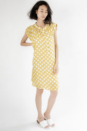 Amanda Modal Silk Polka Dot Dress - sustainably made MOMO NEW YORK sustainable clothing, cotton slow fashion