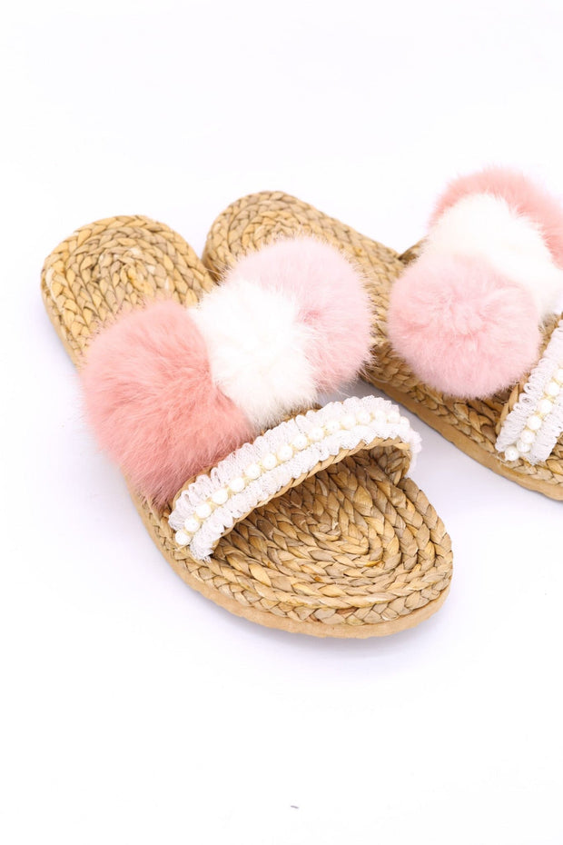 ARUBA POM POM SANDAL - sustainably made MOMO NEW YORK sustainable clothing, preorder slow fashion